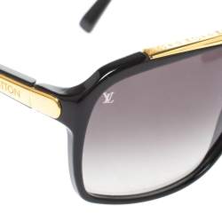 مملوكة مسبقًا Louis Vuitton Black & Gold/ Grey Gradient Z0105W Evidence Aviator Sunglasses