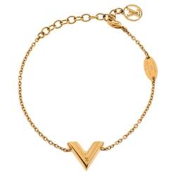Louis Vuitton Petit Essential V Gold Tone Bracelet Louis Vuitton