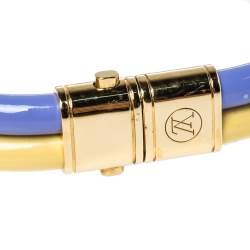 Louis Vuitton Vernis Leather Keep It Twice Gold Tone Bracelet 
