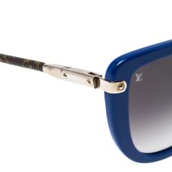Pre Owned Louis Vuitton Blue & Monogram Canvas/ Grey Gradient Z0745W Charlotte Sunglasses