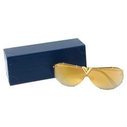 Pre Owned نظارة شمسية لوي فيتون "زد0896دبليو دريف" عاكسة ذهبية و نانو مونوغرام ذهبي اللون