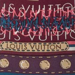 مملوكة مسبقًا وشاح بندانة لوي فيتون ماب مونوغرامي حرير وردي و عنابي