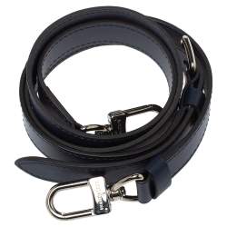 Pre Owned Louis Vuitton Blue Leather Adjustable Shoulder Strap
