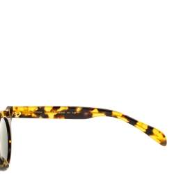 Pre Owned Louis Vuitton x Supreme Brown Tortoise Downtown Round Sunglasses
