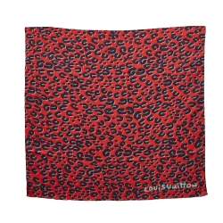 Louis Vuitton Stephen Sprouse Red Leopard Print Silk Bandeau Scarf