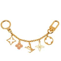 Louis Vuitton Gold Fleur De Monogram Chain Bag Charm – The Closet