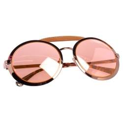 مملوكة مسبقًا Louis Vuitton Pink Tone & Leather/ Pink Z0513U Round Sunglasses
