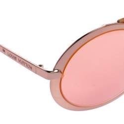 مملوكة مسبقًا Louis Vuitton Pink Tone & Leather/ Pink Z0513U Round Sunglasses