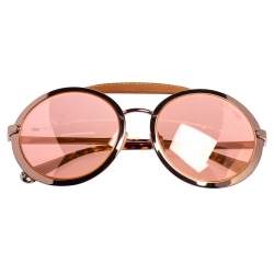 مملوكة مسبقًا Louis Vuitton Pink Tone & Leather/ Pink Z0513U Round Sunglasses