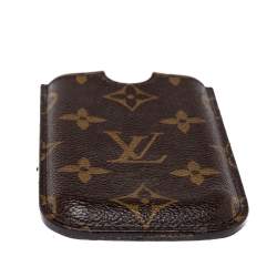 Pre Owned Louis Vuitton Brown Monogram Coated Canvas iPhone Case