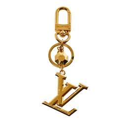 LOUIS VUITTON Facettes Bag Charm Key Holder Gold-US