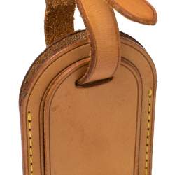 مملوكة مسبقًا Louis Vuitton Tan Leather Luggage Name Tag
