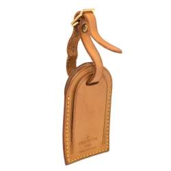 مملوكة مسبقًا Louis Vuitton Tan Leather Luggage Name Tag