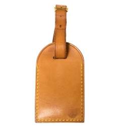 مملوكة مسبقًا Louis Vuitton Tan Leather Luggage Name Tag