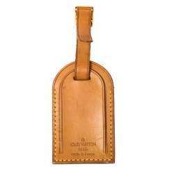 مملوكة مسبقًا Louis Vuitton Tan Leather Luggage Name Tag