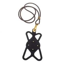 مملوكة مسبقًا Louis Vuitton Monogram Canvas and Black Silicon Louise Phone Holder