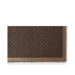 Pre Owned Louis Vuitton Brown Monogram Shine Shawl