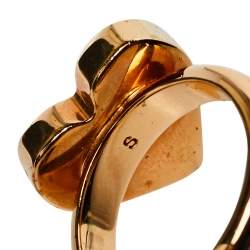 Pre Owned Louis Vuitton Spiky Valentine Two Tone Cocktail Ring Set S