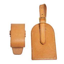 Pre Owned Louis Vuitton Vachetta Leather Luggage Name Tag