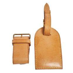 Pre Owned Louis Vuitton Vachetta Leather Luggage Name Tag