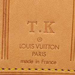 Pre Owned Louis Vuitton Vachetta Leather Luggage Name Tag