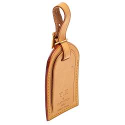 Pre Owned Louis Vuitton Vachetta Leather Luggage Name Tag