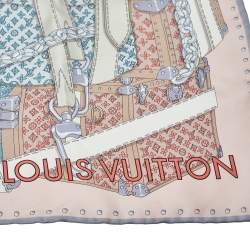 مملوكة مسبقًا وشاح لوي فيتون حرير وردي