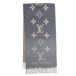 Louis Vuitton Monogram Gradient Scarf Black Wool
