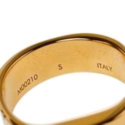 Pre Owned خاتم لوي فيتون نانوغرام ذهبي اللون مقاس صغير (سمول)