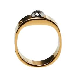 Pre Owned خاتم لوي فيتون نانوغرام ذهبي اللون مقاس صغير (سمول)