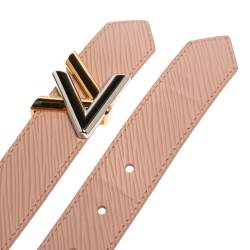 Pre Owned Louis Vuitton Rose Ballerine Epi Leather Twist Belt 85CM