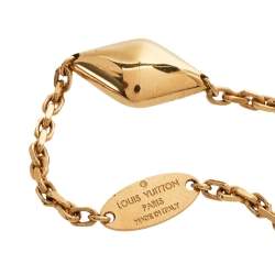 مملوكة مسبقًا Louis Vuitton Gold Tone Malletage Supple Bracelet 