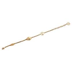 مملوكة مسبقًا Louis Vuitton Gold Tone Malletage Supple Bracelet 
