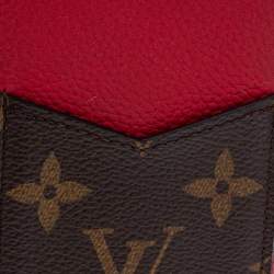 Pre Owned Louis Vuitton Scarlet Leather and Monogram Canvas iPhone 11 Pro