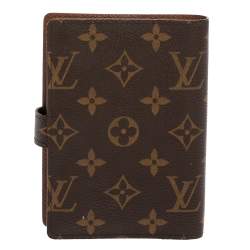 Pre Owned Louis Vuitton Monogram Canvas Small Ring Agenda Cover