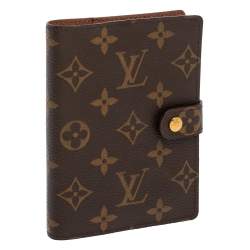 Pre Owned Louis Vuitton Monogram Canvas Small Ring Agenda Cover