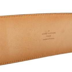 مملوكة مسبقًا Louis Vuitton Green Vernis Leather LV Initiales Wide Belt 75 CM
