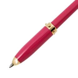 Pre Owned Louis Vuitton Pink Enamel Gold Tone Agenda Ballpoint Pen