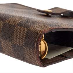 مملوكة مسبقًا Louis Vuitton Damier Ebene Canvas Medium Ring Agenda Cover