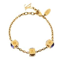 Pre Owned سوار لوي فيتون لون ذهبي كريستال غامبل