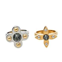 Pre Owned Louis Vuitton Love Letters Timeless Ring Set M
