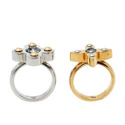 Pre Owned Louis Vuitton Love Letters Timeless Ring Set M