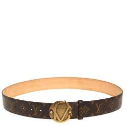 Louis Vuitton Signature Belt Monogram 35MM Brown in Canvas/Leather with  Gold-tone - US