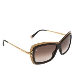 Louis Vuitton Gold Tone/ Metallic Mirrored Z2377W Shield Sunglasses Louis  Vuitton