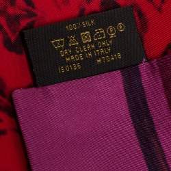 Pre Owned Louis Vuitton Coquelicot Red Monogram Rainbow Giant Bandeau