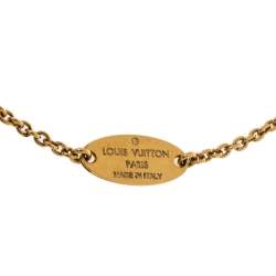 Pre Owned سوار لوي فيتون وصلة سلسلة حرف في إسنشيال مرصع مطلي أسود