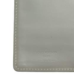 Pre Owned Louis Vuitton Silver Monogram Vernis Leather Small Ring Agenda Cover