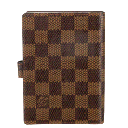 Pre Owned Louis Vuitton Damier Ebene Canvas  Agenda Cover