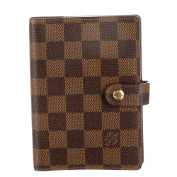 Pre Owned Louis Vuitton Damier Ebene Canvas  Agenda Cover