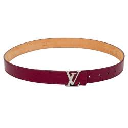 Initiales leather belt Louis Vuitton Red size 90 cm in Leather
